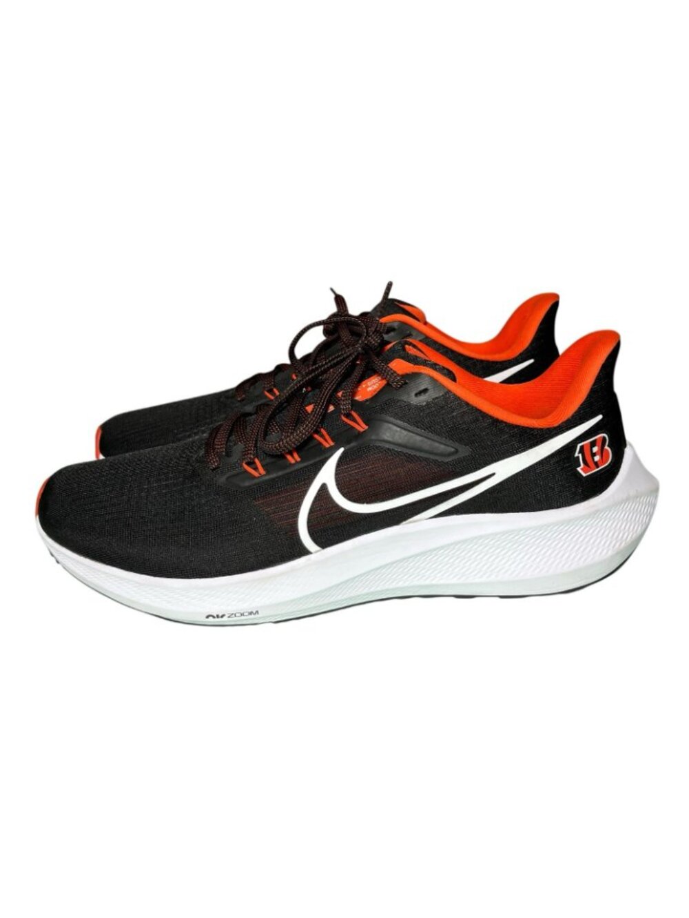 NFL Cincinnati Bengals NIKE AIR ZOOM PEGASUS 39 Black DR2038-001 Mens 11.5 - Picture 9 of 12